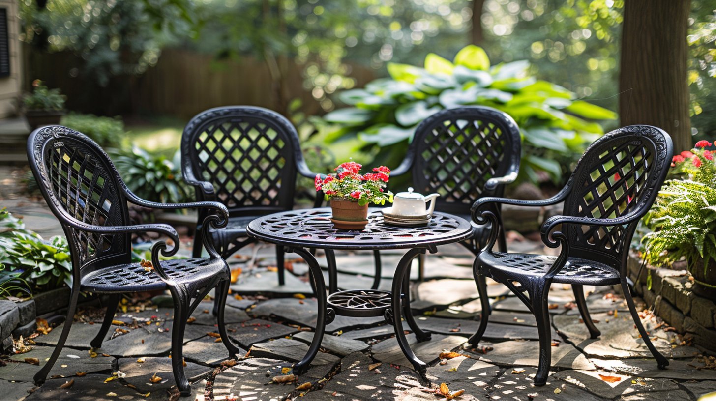 🌳 Comment raviver un salon de jardin en plastique noir